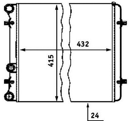 MAGNETI MARELLI Radiators, Motora dzesēšanas sistēma 350213804000